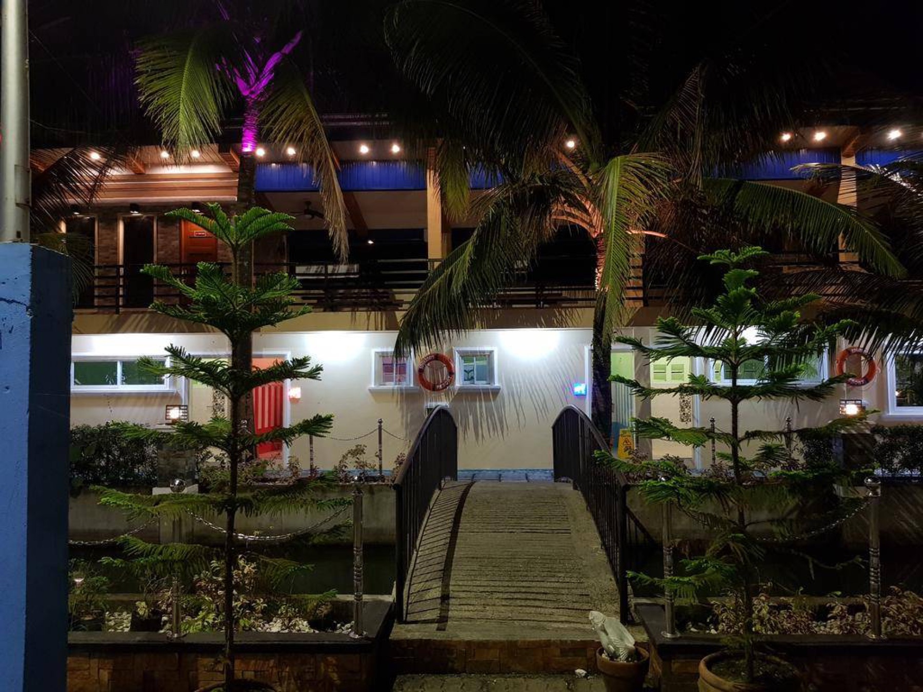 Night exterior at Eduardo's Resort